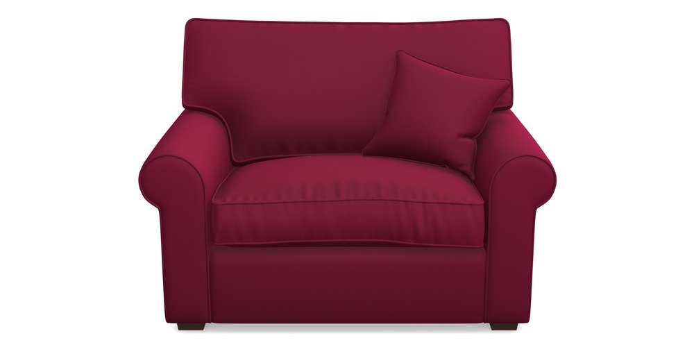 Product photograph of Upperton Snuggler In Clever Glossy Velvet - Chianti from Sofas and Stuff Limited