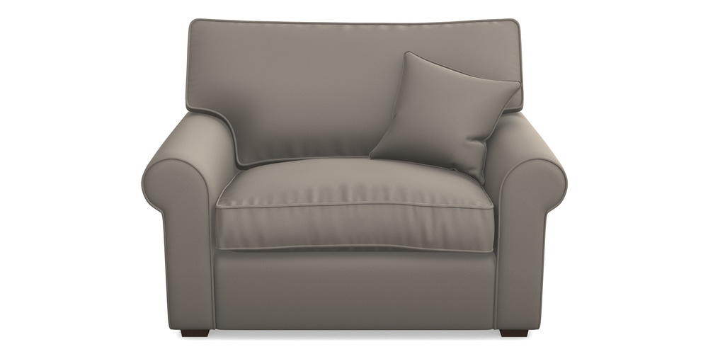 Product photograph of Upperton Snuggler In Clever Glossy Velvet - Mole from Sofas and Stuff Limited