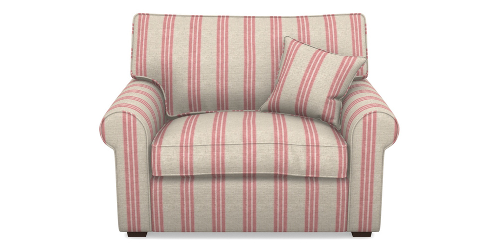 Product photograph of Upperton Snuggler In Cloth 18 Stripes - Bengal - Cranberry from Sofas and Stuff Limited