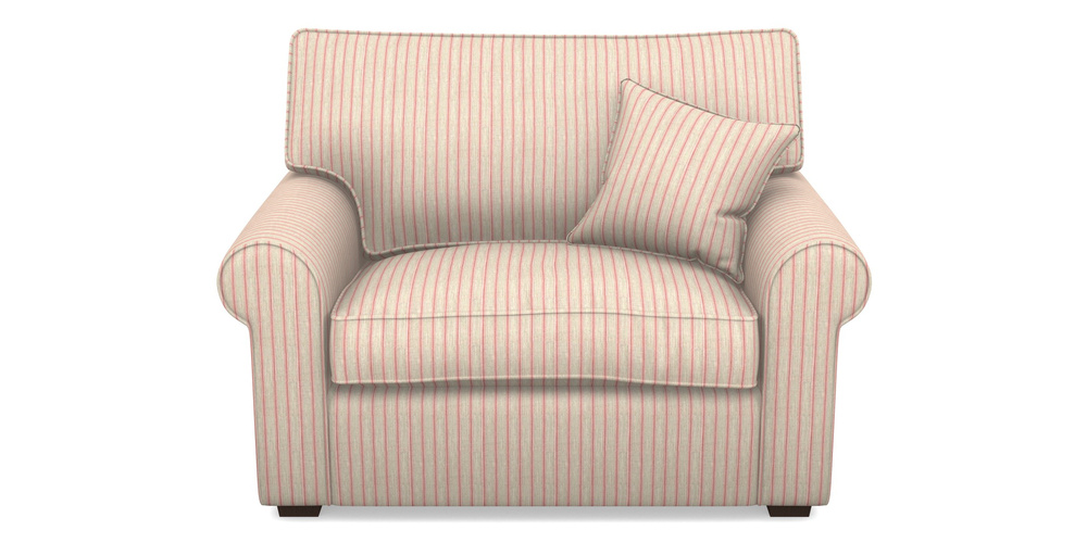 Product photograph of Upperton Snuggler In Cloth 18 Stripes - Ticking - Cranberry from Sofas and Stuff Limited