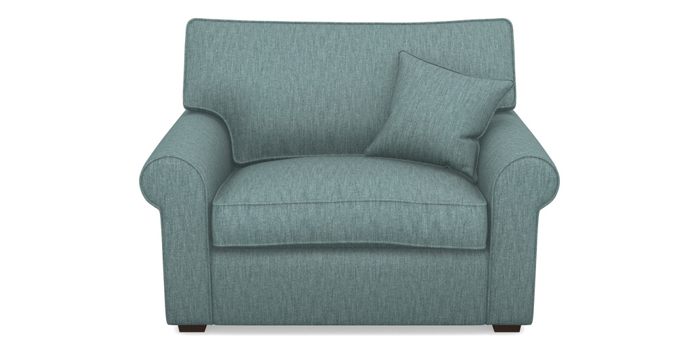 Product photograph of Upperton Snuggler In Clever Cotton Mix - Teal from Sofas and Stuff Limited