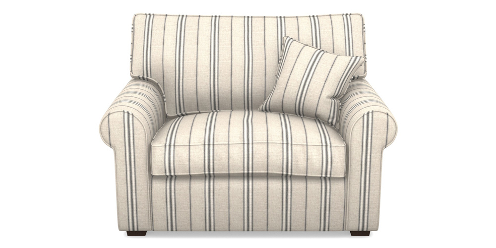 Product photograph of Upperton Snuggler In Cloth 18 Stripes - Regimental - Bible Black from Sofas and Stuff Limited