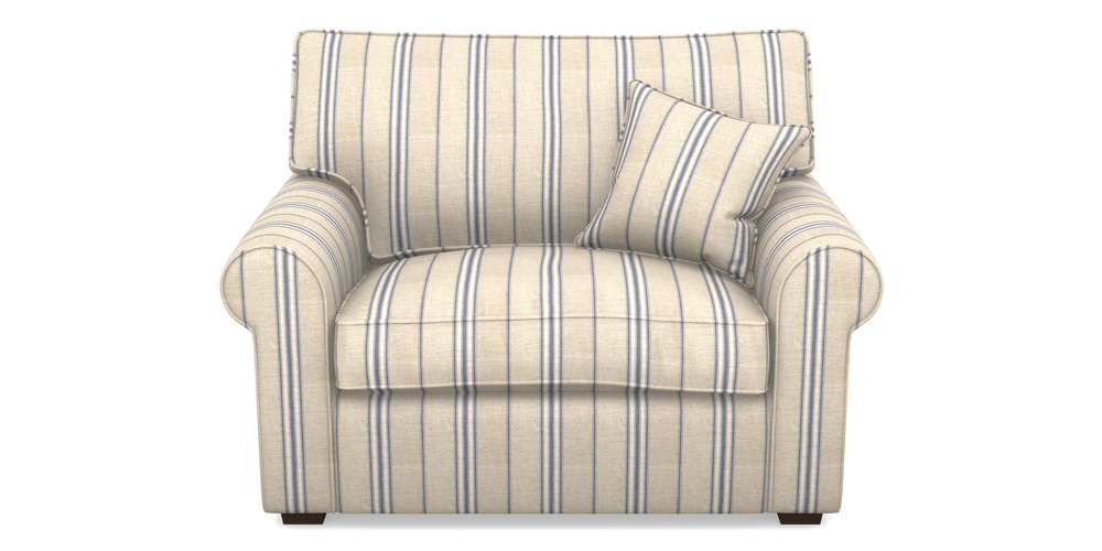 Product photograph of Upperton Snuggler In Cloth 18 Stripes - Regimental - Indigo from Sofas and Stuff Limited