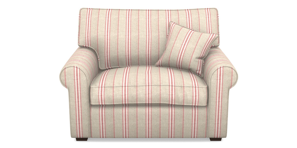 Product photograph of Upperton Snuggler In Cloth 18 Stripes - Regimental - Cranberry from Sofas and Stuff Limited