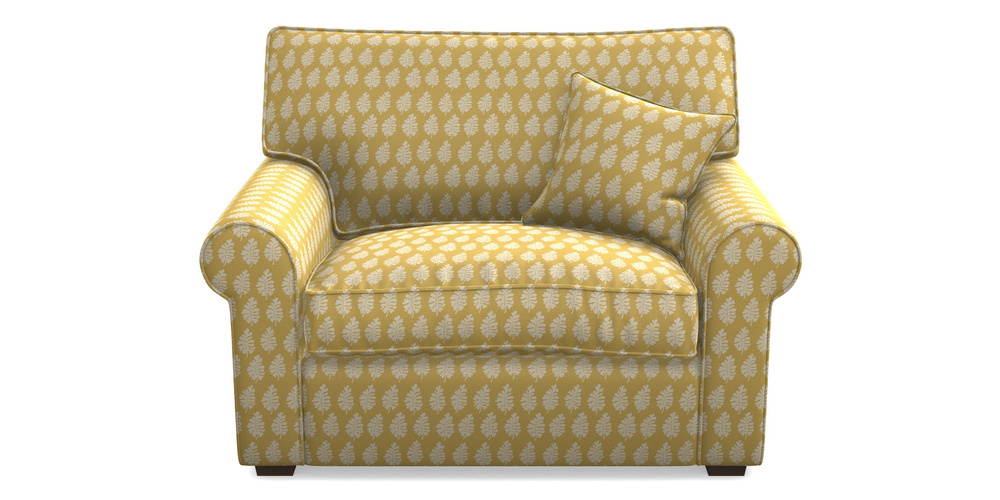 Product photograph of Upperton Snuggler In Cloth 21 - Oak Leaf - Canary from Sofas and Stuff Limited