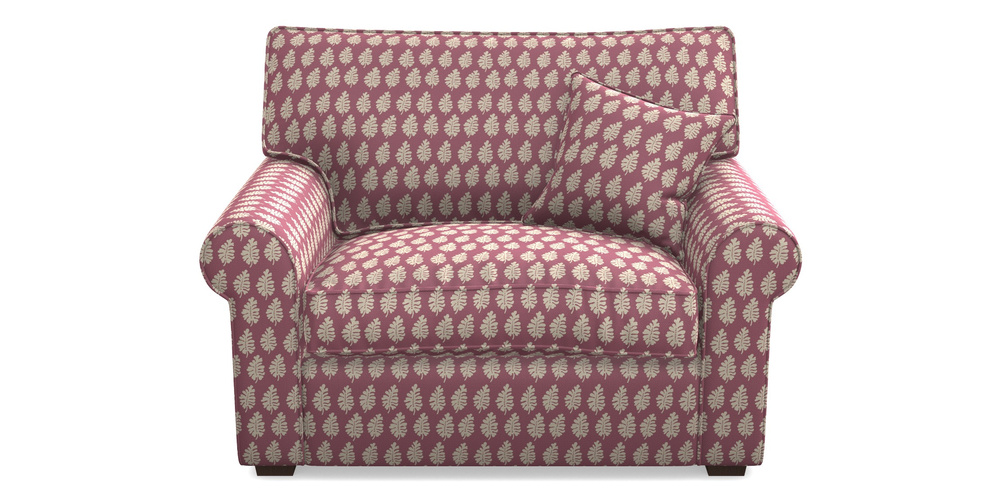 Product photograph of Upperton Snuggler In Cloth 21 - Oak Leaf - Cassis from Sofas and Stuff Limited