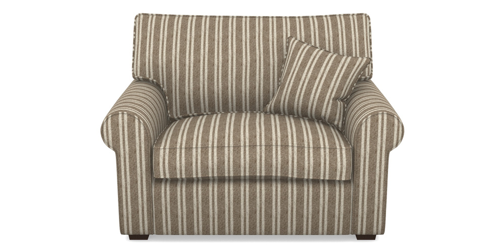 Product photograph of Upperton Snuggler In Cloth 22 - Barcode - Peat from Sofas and Stuff Limited