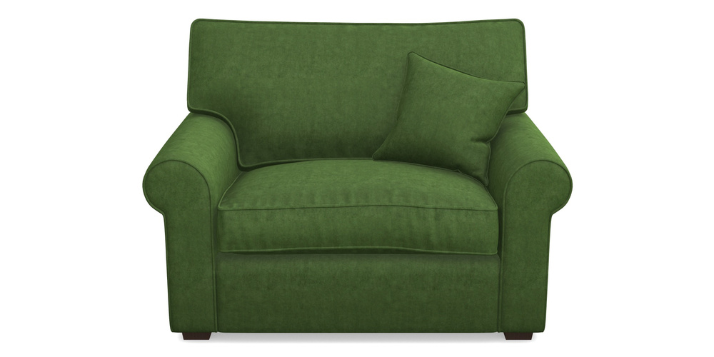 Product photograph of Upperton Snuggler In Clever Tough And Eco Velvet - Shamrock from Sofas and Stuff Limited