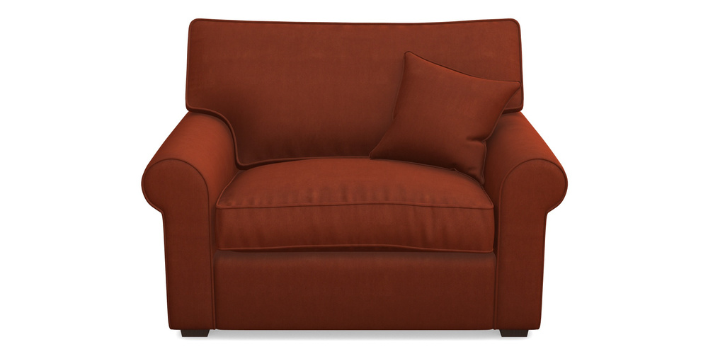 Product photograph of Upperton Snuggler In Clever Tough And Eco Velvet - Tawny from Sofas and Stuff Limited