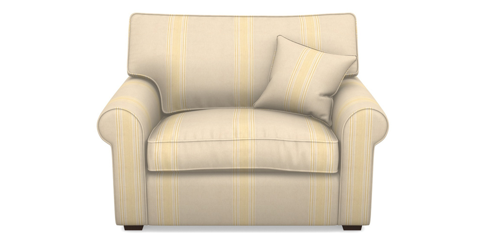 Product photograph of Upperton Snuggler In Cloth 22 - Racing Stripes Cheltenham - Lemon from Sofas and Stuff Limited