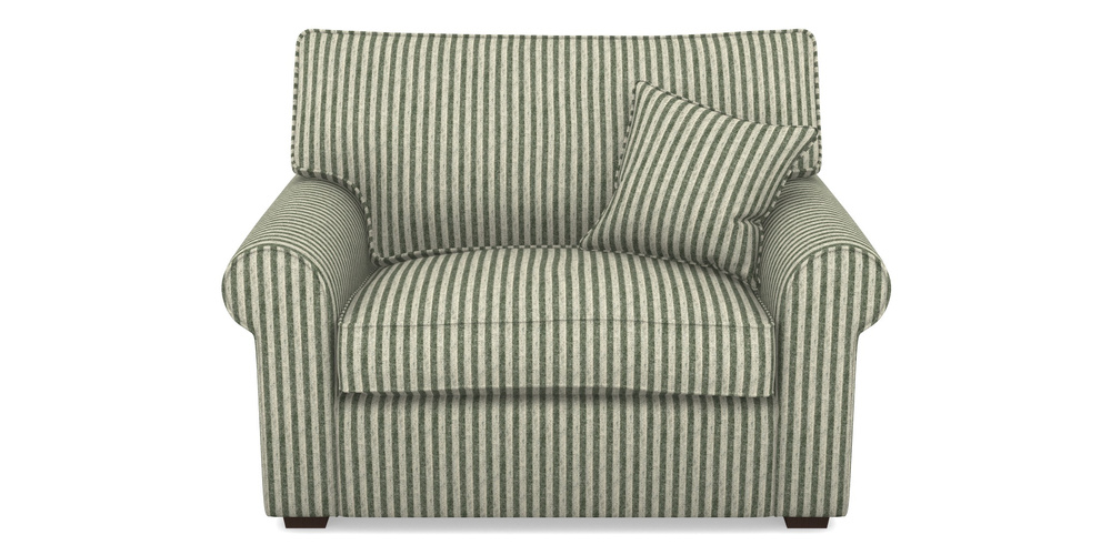 Product photograph of Upperton Snuggler In Cloth 22 - Pinstripe - Courgette from Sofas and Stuff Limited