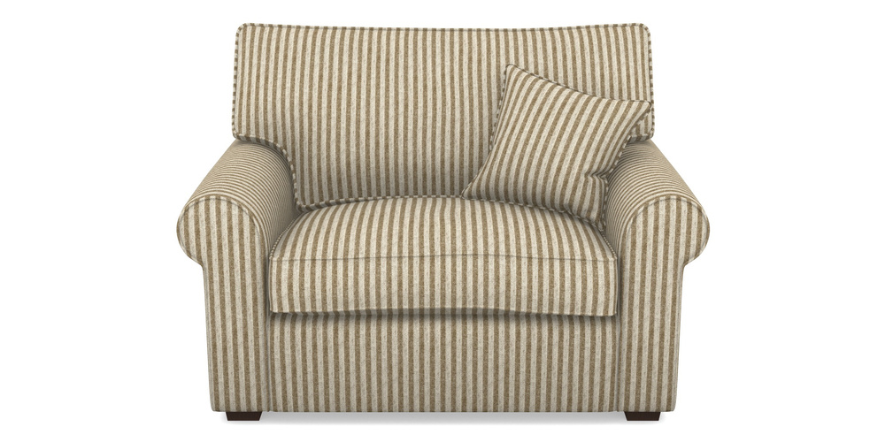 Product photograph of Upperton Snuggler In Cloth 22 - Pinstripe - Fallen Leaf from Sofas and Stuff Limited