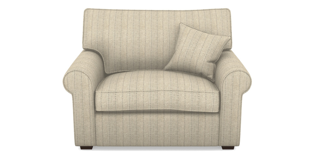 Product photograph of Upperton Snuggler In Cloth 20 - Design 1 - Natural Herringbone from Sofas and Stuff Limited