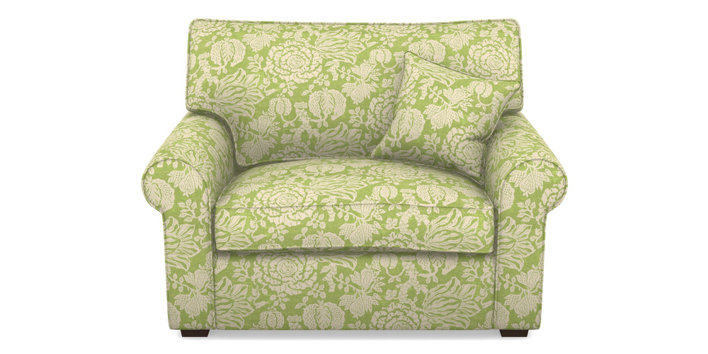 Product photograph of Upperton Snuggler In V A Brompton Collection - Flowering Kale - Lime from Sofas and Stuff Limited