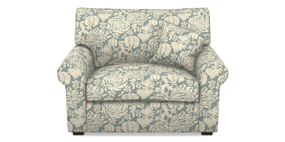 Product photograph of Upperton Snuggler In V A Brompton Collection - Flowering Kale - Pebble from Sofas and Stuff Limited