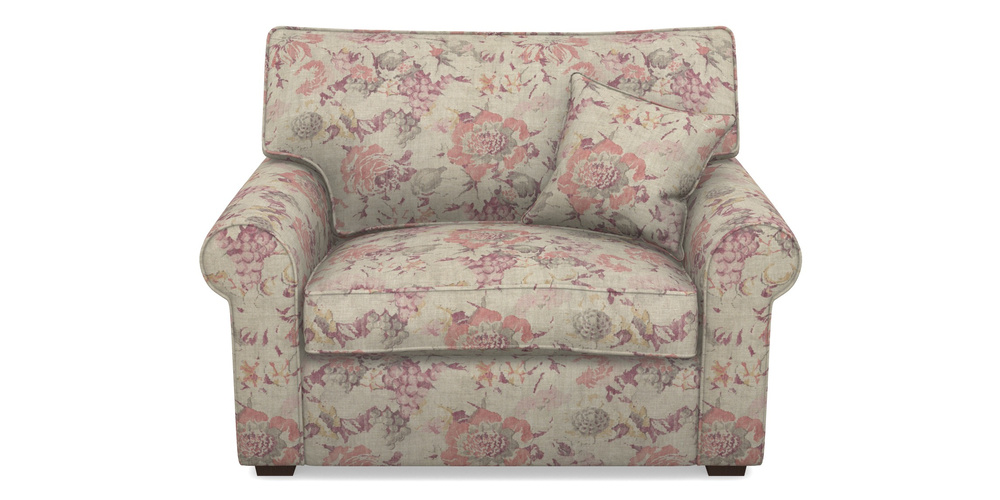 Product photograph of Upperton Snuggler In Floral Linen - Faith Antique Sangria from Sofas and Stuff Limited