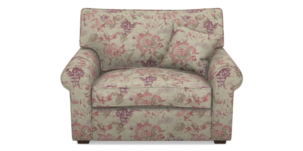 Product photograph of Upperton Snuggler In Floral Linen - Faith Rose Quartz from Sofas and Stuff Limited