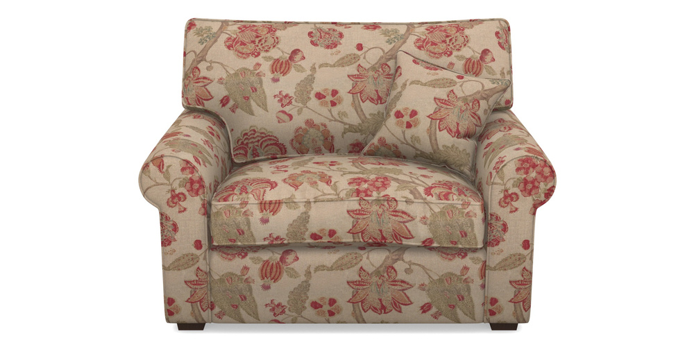 Product photograph of Upperton Snuggler In Floral Linen - Indienne T Rosso from Sofas and Stuff Limited