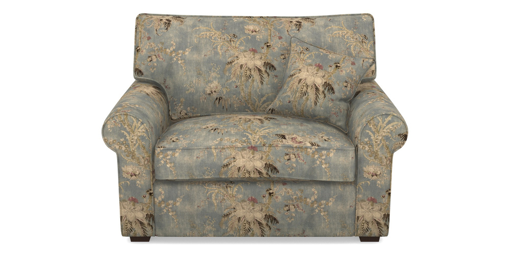 Product photograph of Upperton Snuggler In Floral Linen - Zefferino Danish Girl from Sofas and Stuff Limited