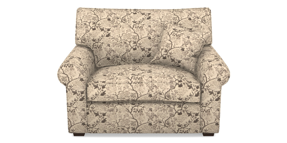 Product photograph of Upperton Snuggler In Rhs Collection - Gertrude Jekyll Linen Cotton Blend - Brown from Sofas and Stuff Limited