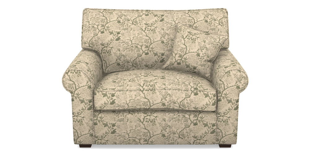 Product photograph of Upperton Snuggler In Rhs Collection - Gertrude Jekyll Linen Cotton Blend - Green from Sofas and Stuff Limited