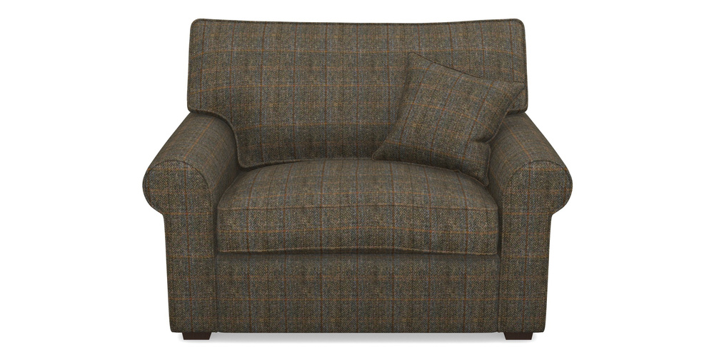 Product photograph of Upperton Snuggler In Harris Tweed House - Harris Tweed House Blue from Sofas and Stuff Limited