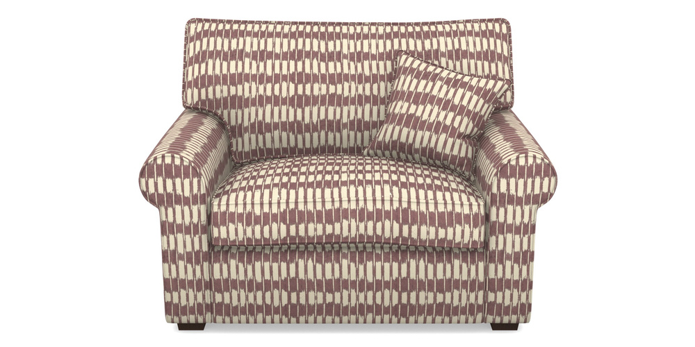 Product photograph of Upperton Snuggler In V A Brompton Collection - Ikat - Cacao from Sofas and Stuff Limited