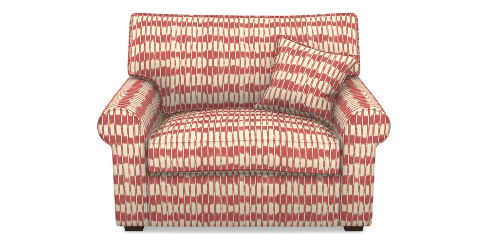 Product photograph of Upperton Snuggler In V A Brompton Collection - Ikat - Chilli from Sofas and Stuff Limited