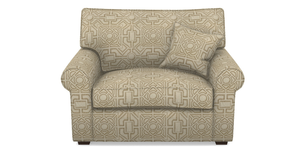 Product photograph of Upperton Snuggler In Rhs Collection - Large Knot Garden Linen - Gold from Sofas and Stuff Limited