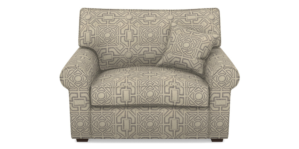 Product photograph of Upperton Snuggler In Rhs Collection - Large Knot Garden Linen - Grey from Sofas and Stuff Limited