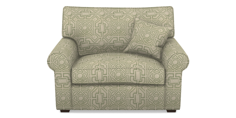 Product photograph of Upperton Snuggler In Rhs Collection - Large Knot Garden Linen - Green from Sofas and Stuff Limited