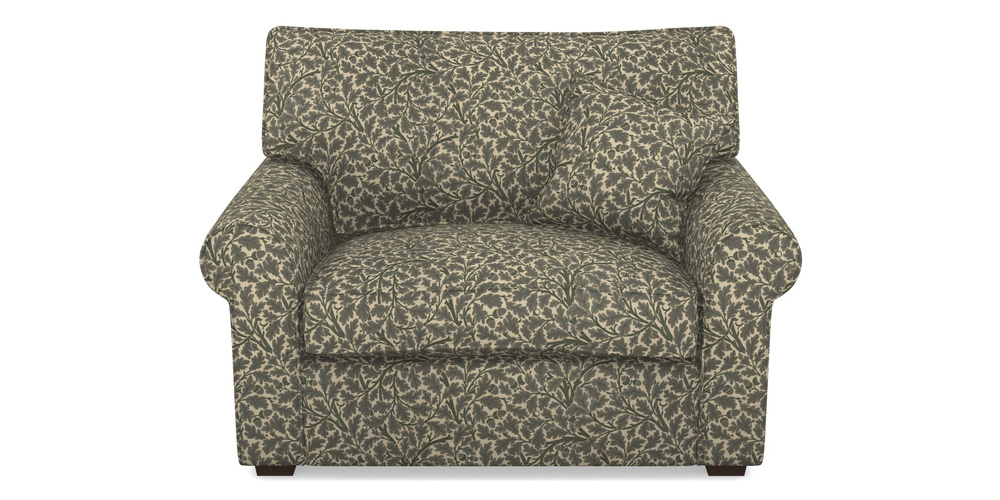 Product photograph of Upperton Snuggler In V A Drawn From Nature Collection - Oak Tree - Dark Green from Sofas and Stuff Limited