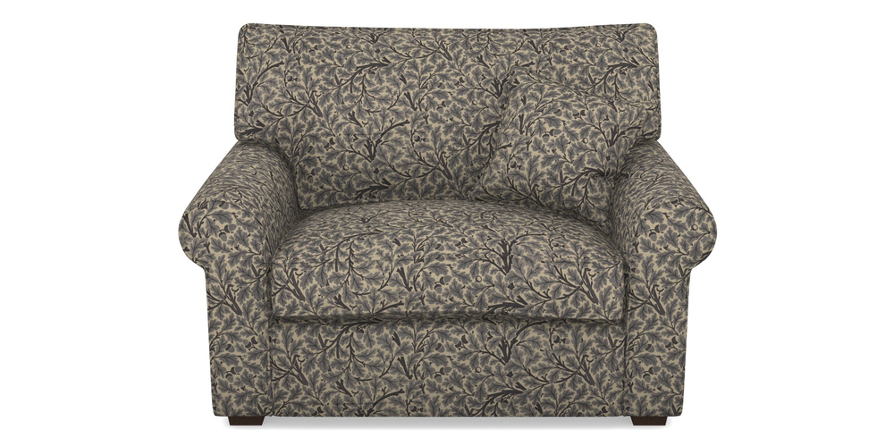 Product photograph of Upperton Snuggler In V A Drawn From Nature Collection - Oak Tree - Navy from Sofas and Stuff Limited