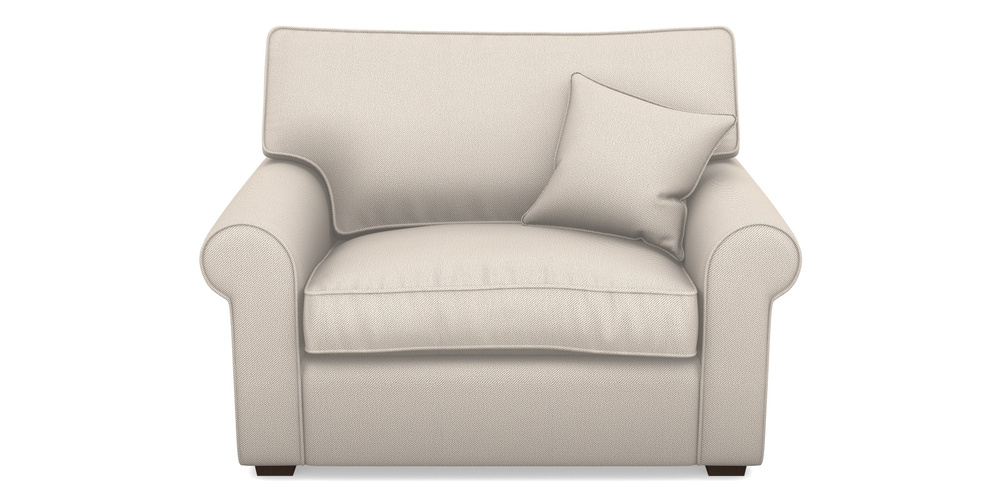 Product photograph of Upperton Snuggler In Two Tone Plain - Biscuit from Sofas and Stuff Limited