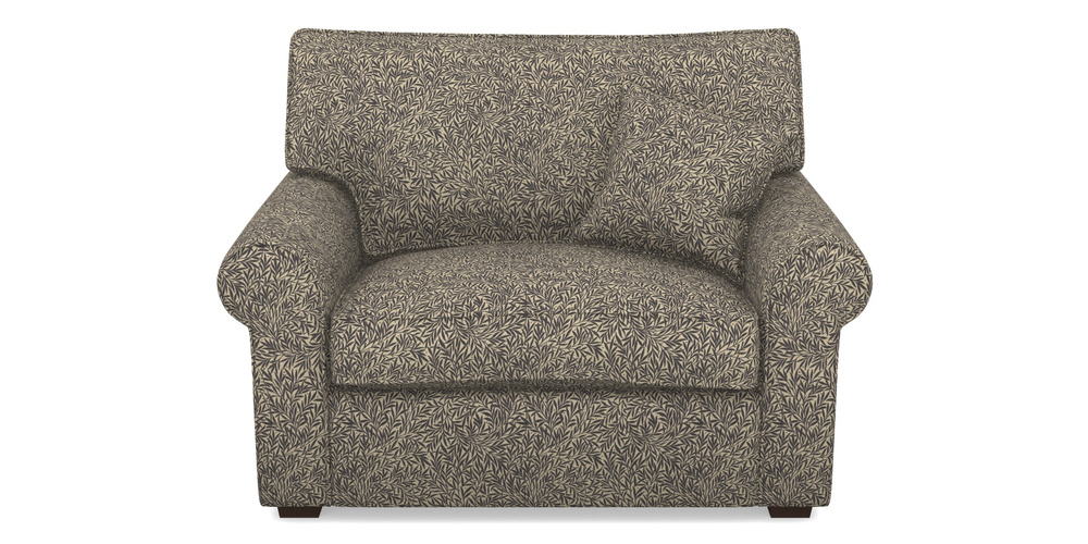 Product photograph of Upperton Snuggler In V A Drawn From Nature Collection - Willow - Navy from Sofas and Stuff Limited