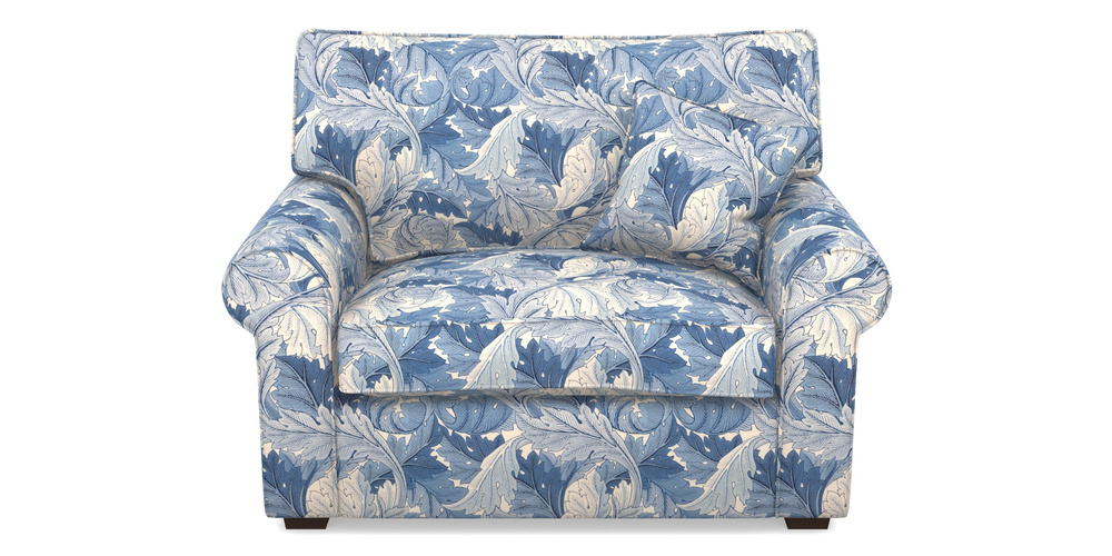 Product photograph of Upperton Snuggler In William Morris Collection - Acanthus - Woad from Sofas and Stuff Limited