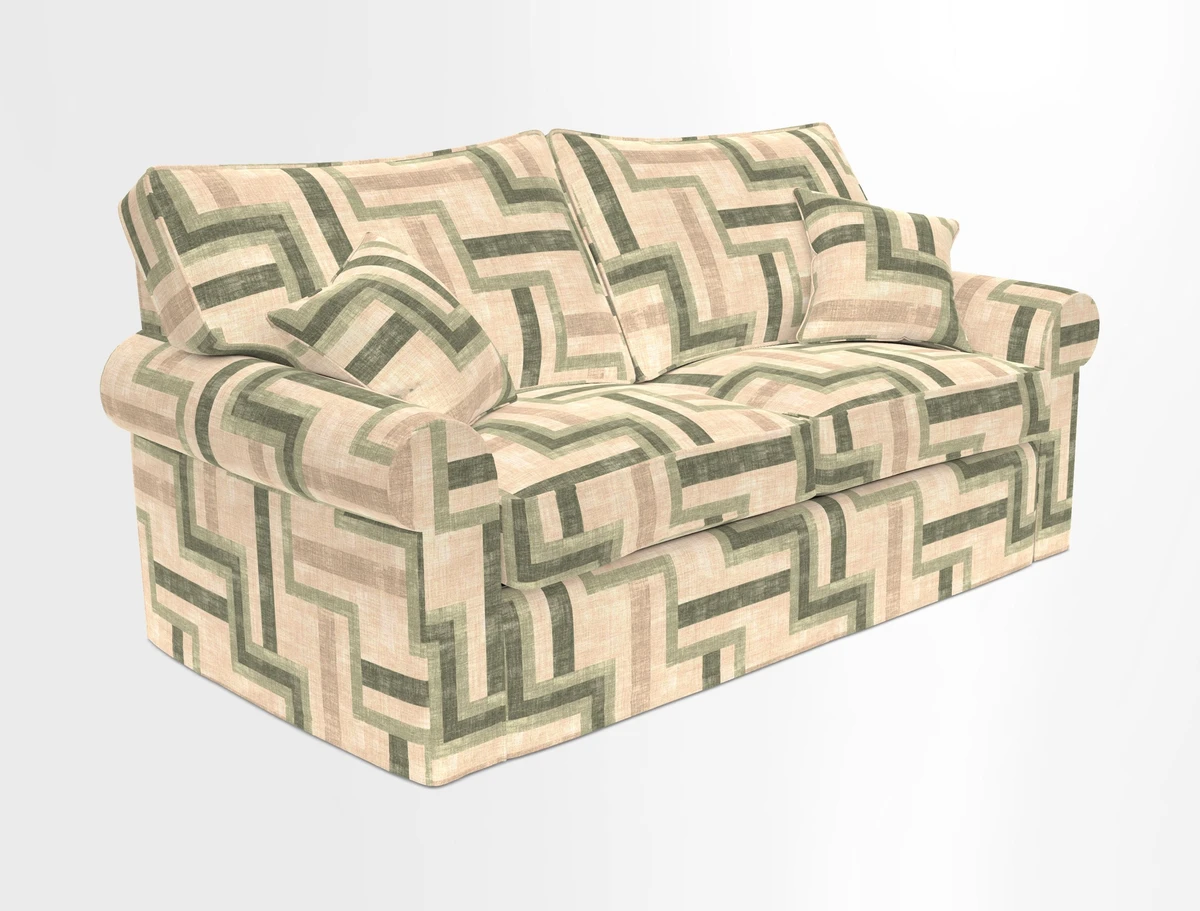 Upperton Sofa Bed in Floral Linen Even So Verde