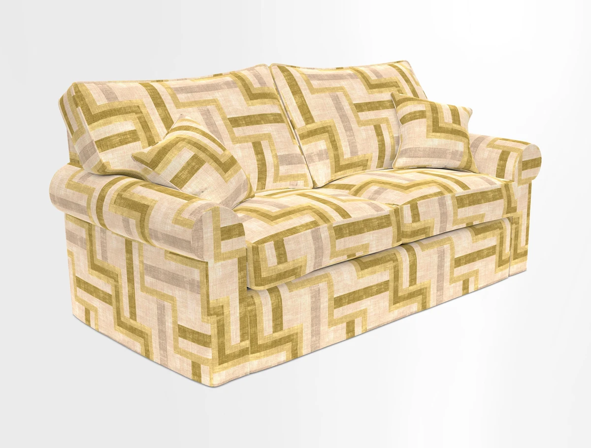 Upperton Sofa Bed in Floral Linen Even So Verde