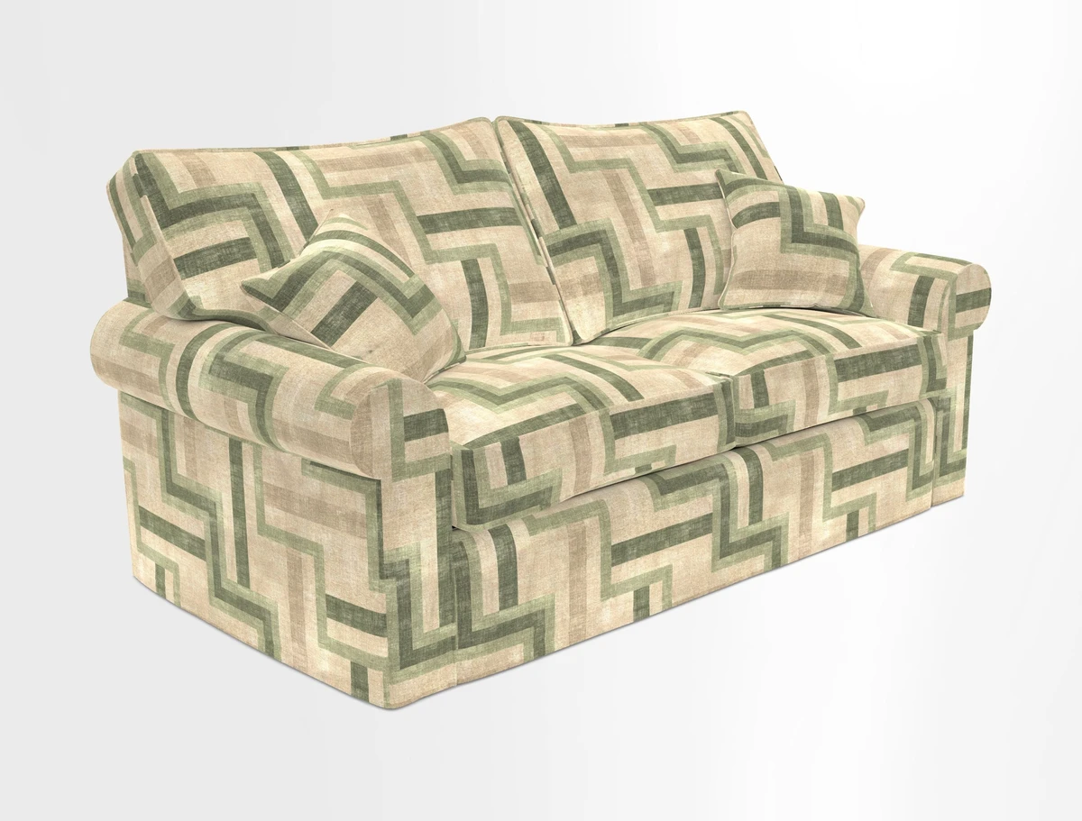 Upperton Sofa Bed in Floral Linen Even So Verde