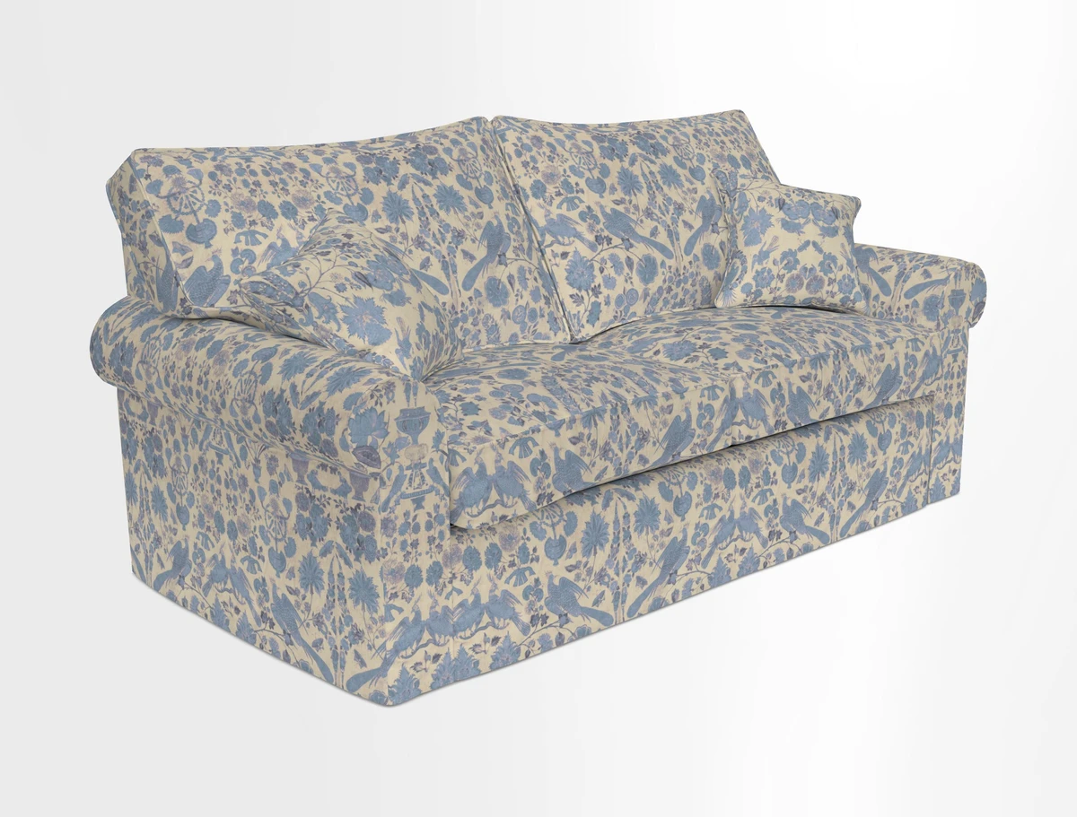 Upperton Sofa Bed in Floral Linen Even So Verde