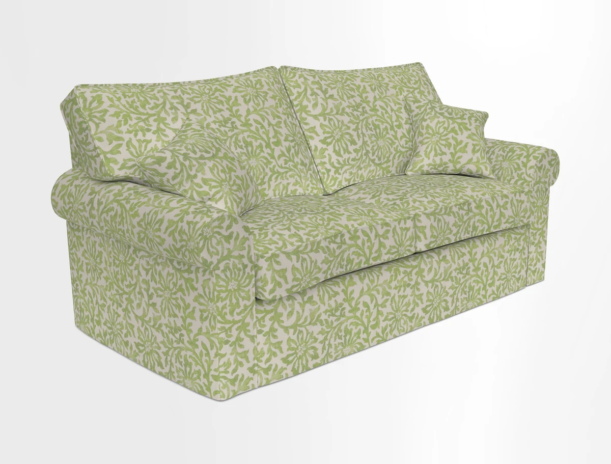 Upperton Sofa Bed in Floral Linen Even So Verde