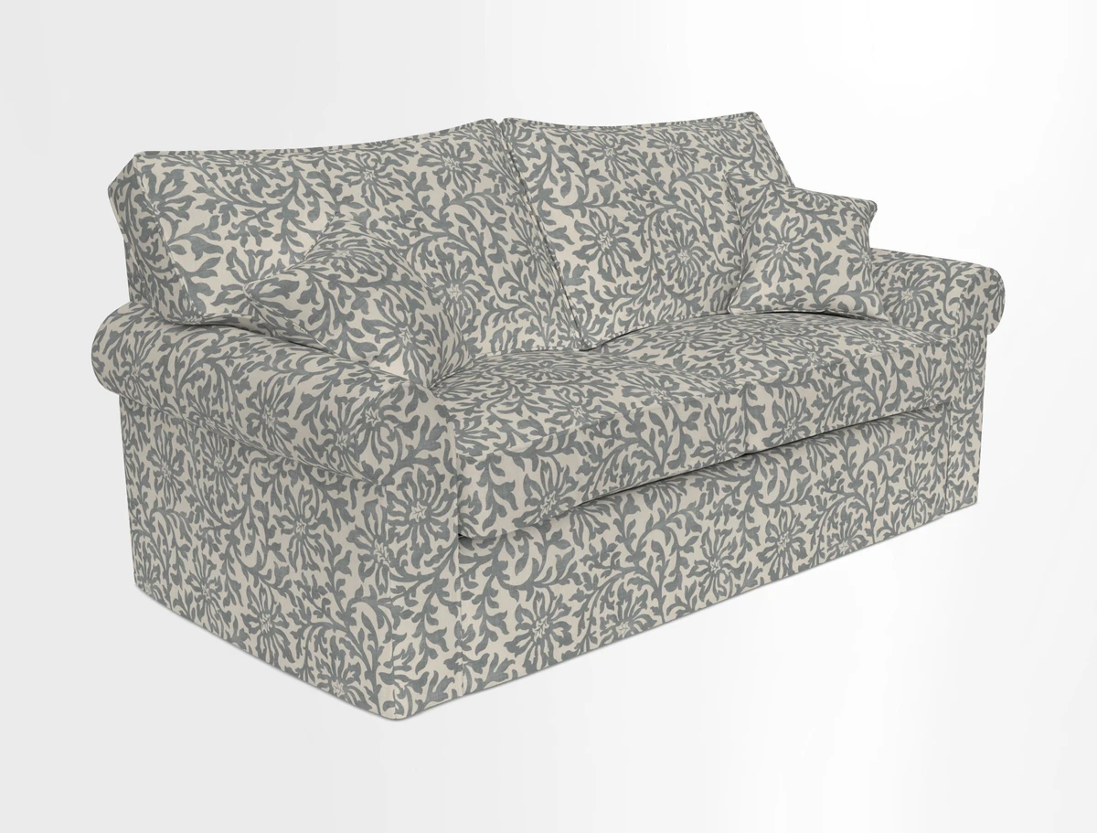 Upperton Sofa Bed in Floral Linen Even So Verde