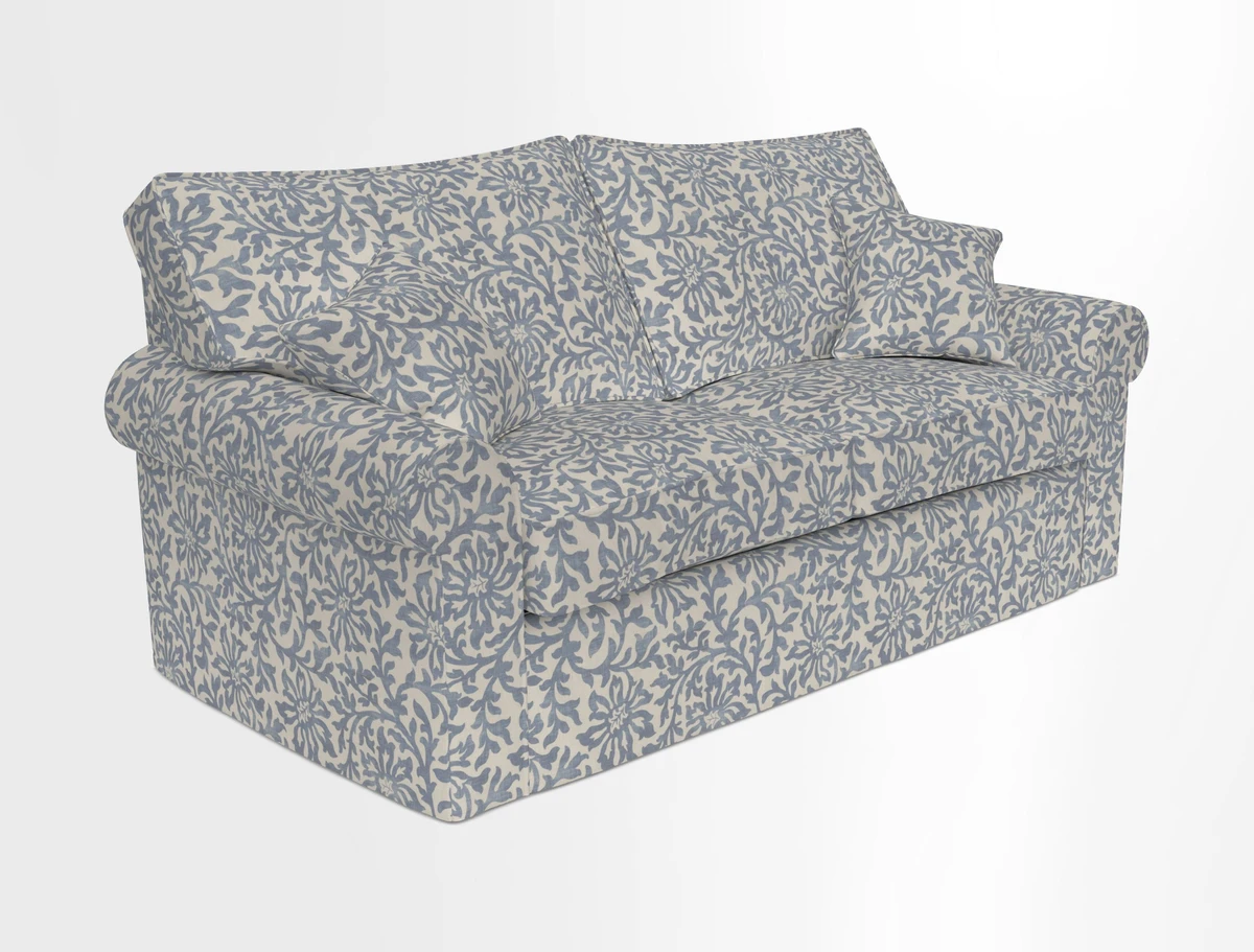 Upperton Sofa Bed in Floral Linen Even So Verde
