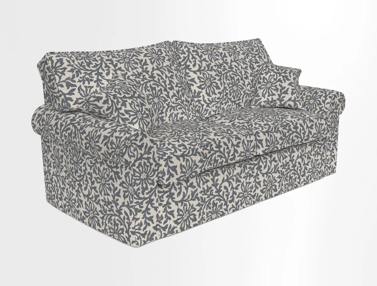 Upperton Sofa Bed in Floral Linen Even So Verde