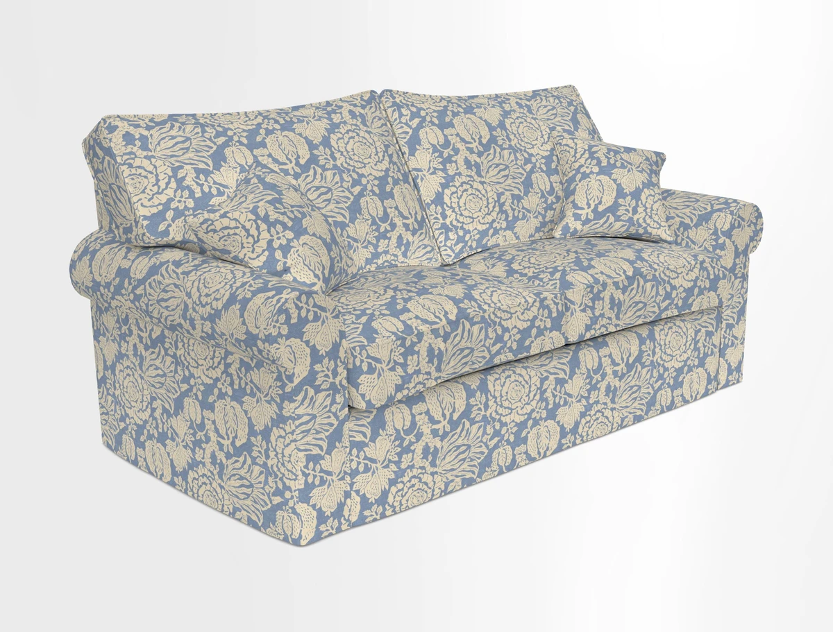 Upperton Sofa Bed in Floral Linen Even So Verde