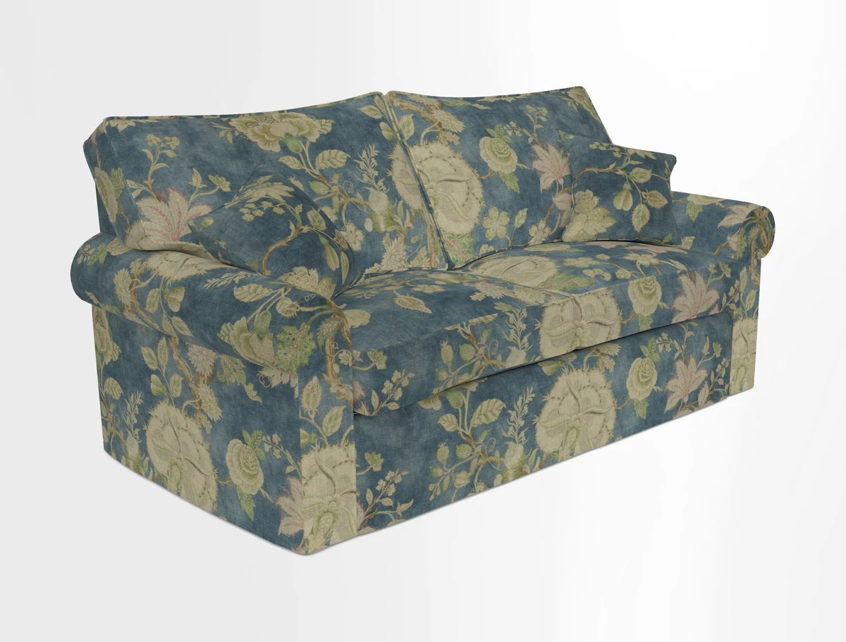 Upperton Sofa Bed in Floral Linen Even So Verde