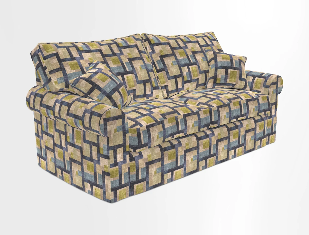 Upperton Sofa Bed in Floral Linen Even So Verde