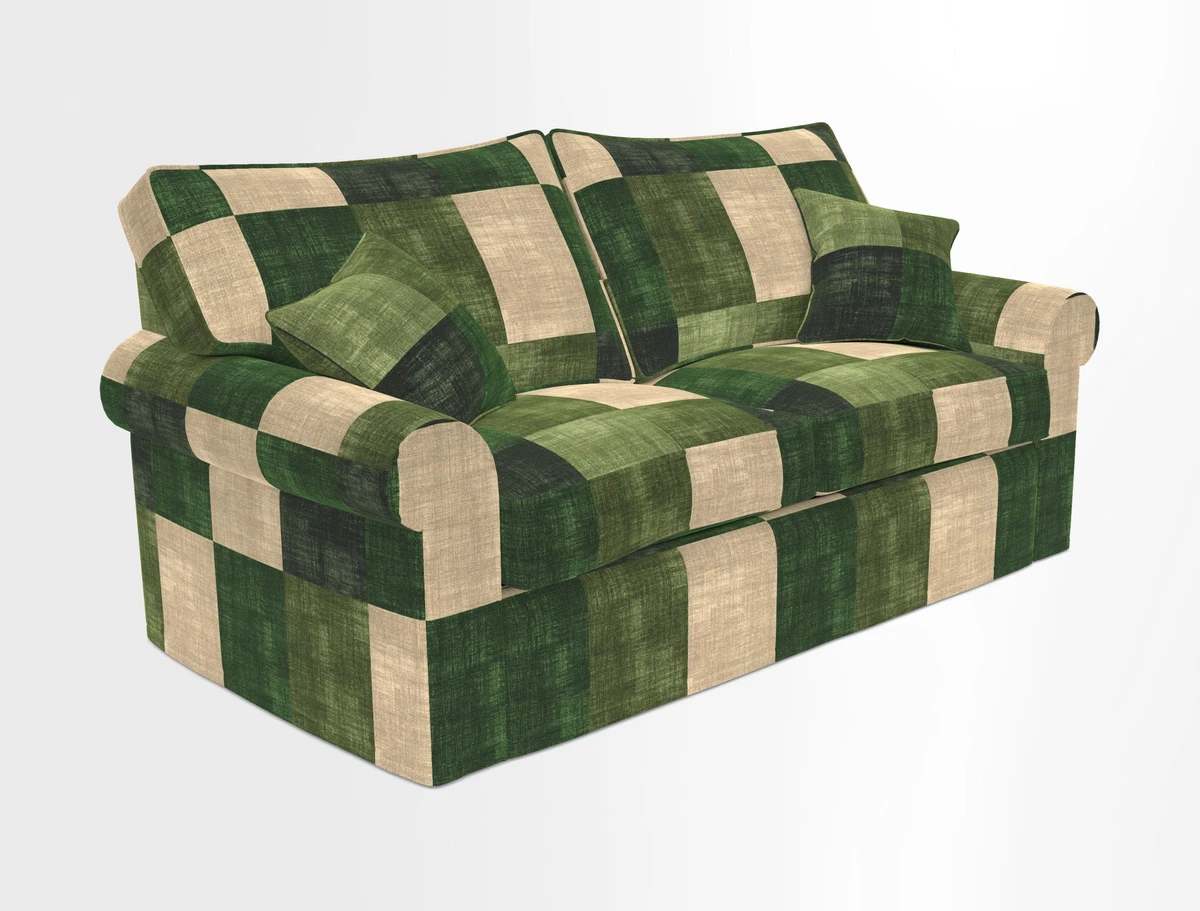 Upperton Sofa Bed in Floral Linen Even So Verde