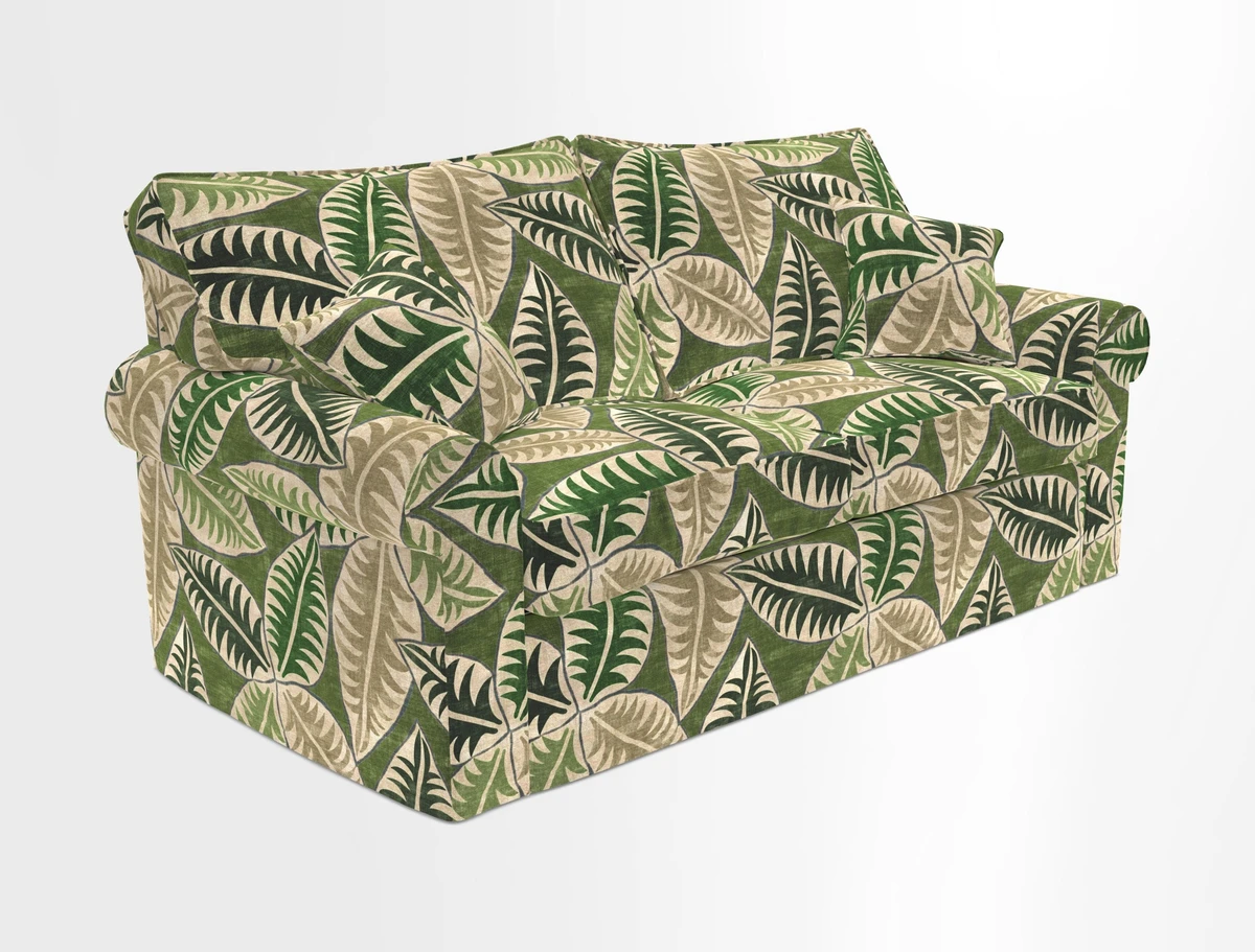Upperton Sofa Bed in Floral Linen Even So Verde