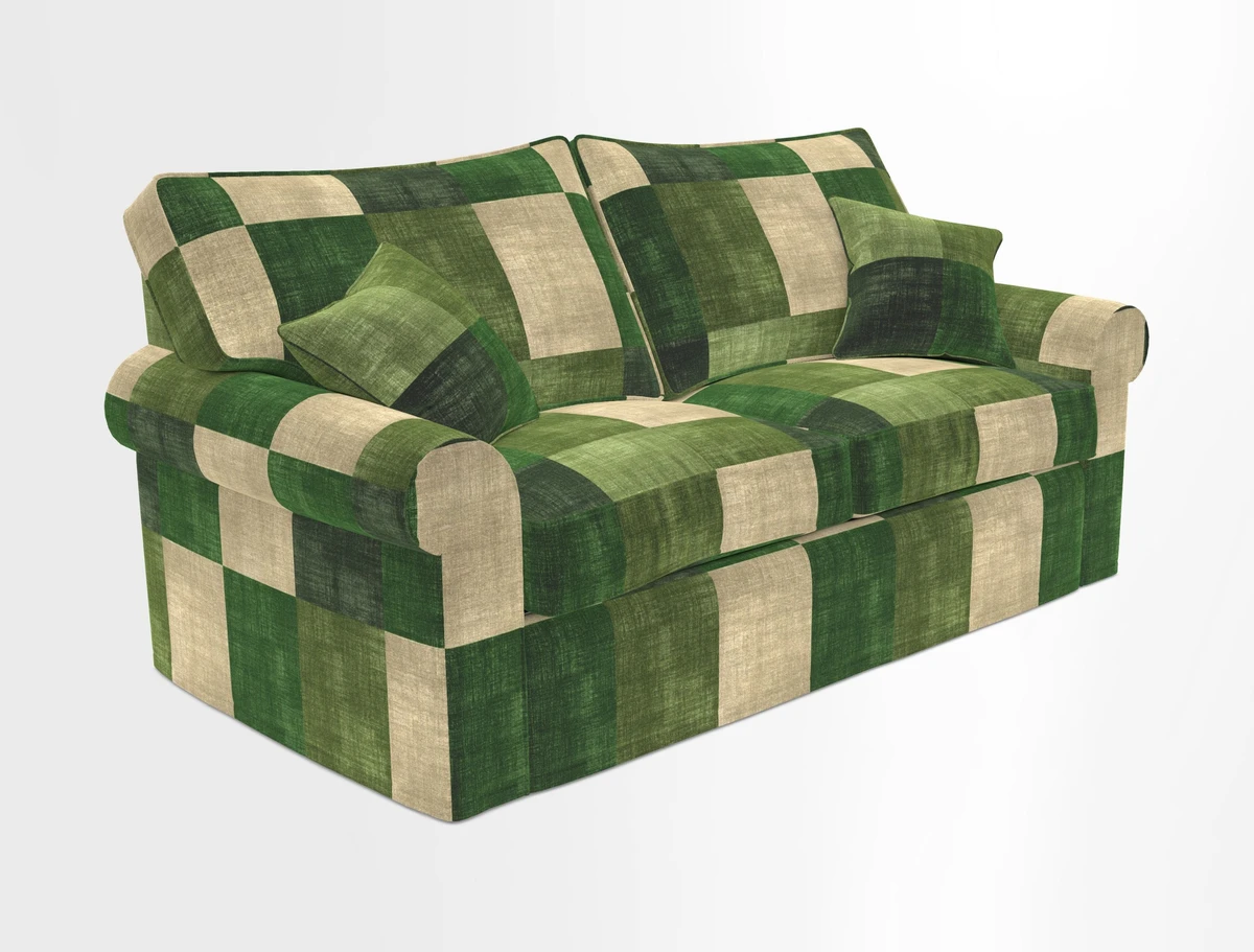 Upperton Sofa Bed in Floral Linen Even So Verde